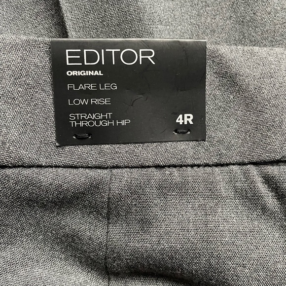 NWT Express 4R Editor Original Flare Leg Low Rise Gray Pants - Picture 7 of 9